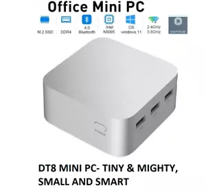 DT8 Mini PC Intel N100 Windows 11 DDR4 8/16GB 256/512GB WIFI5 1000M LAN - Foto 1 di 18