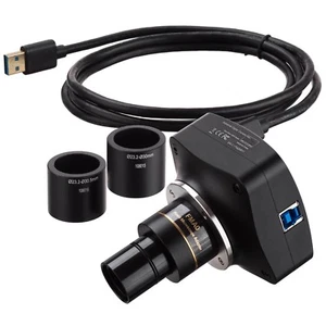 Cámara microscópica de montaje C AmScope MU313-BI 3,1 MP USB3.0 BSI con deslizamiento de calibración - Imagen 1 de 3