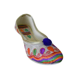 Women Shoes Indian Handmade Flip-Flops Mojaries Ballet-Flats Jutties US 4-8 - Picture 1 of 7