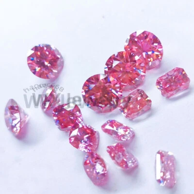 1-5ct 10 Shaped Loose Moissanite Stone Pink With Certificate Pass Diamond Tester - Image 1 of 4