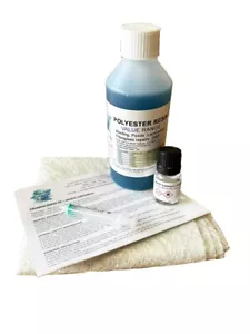 Fibreglass Repair Kit Resin GRP- 250g + 2.5 sq ft Matting- Boat Car Caravan Roof - Picture 1 of 4