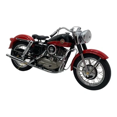 FRANKLIN MINT 1957 HARLEY DAVIDSON XL SPORTSTER RED BLACK B11TQ07 1/10 COA - Image 1 of 4