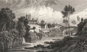 Berriew, Montgomeryshire, Wales, by Henry Gastineau 1835 old antique print - Picture 1 of 1