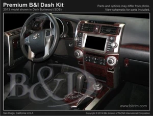 WOOD GRAIN DASH KIT FOR TOYOTA 4RUNNER 2014-2024 (MEGA KIT) - Bild 1 von 7