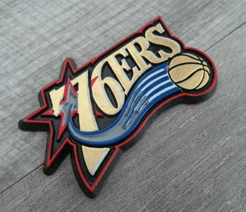 Philadelphia 76ers Vintage NBA Rubber Fridge Magnet Standings Board Sixers Cover