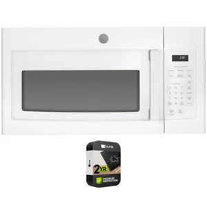 GE 1.6 Cu. Ft. Over-the-Range Microwave Oven White with 2 Year Extended Warranty - Picture 1 of 12