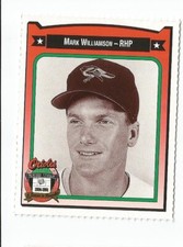 1991 Crown Coca Cola Baltimore Orioles Regional Card Mark Williamson 1987-