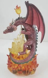 Dragon Guarding Crystals Musical Figurine Statue - Plays Chariots of Fire Song - Picture 1 of 5