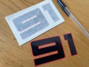 Leon Haslam Race Number 91 - (Small Pair) - UK SELLER - Picture 1 of 1
