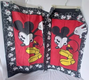 Lote de 2 fundas de almohada vintage de Mickey Mouse 31" x 20" RN #14193 - Imagen 1 de 8