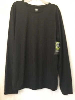 NUEVO CON ETIQUETAS ATHLETIC WORKS Camisa Para Mujer Negra Núcleo Absorbente de Humedad Manga Larga Talla M,L Foto 1 de 4