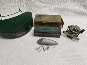 Antique Vintage 1920s Fishing Bait Box Tackle Reel HEDDON,AL FOSS,HORROCKS Lot - Picture 1 of 20
