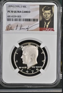 1979 S Type 2 Kennedy 50C NGC PF 70 Ultra Cameo - Picture 1 of 2