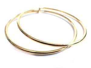 CLIP-ON EARRINGS LARGE 4 INCH SILVER OR GOLD PLATED HYPO-ALLERGENIC EARRINGS - Picture 1 of 6