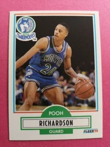 Jérôme Richardson Minnesota Timberwolves Basketball Karte NBA Fleer 1990-91 #116 - Bild 1 von 2