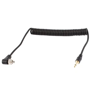 3.5mm to Male PC Flash Sync Cable Screw Lock for Trigger Studio Light &ex - Picture 1 of 9