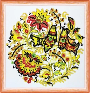 Kit ricamo perline ""The birds are singinging"" taglia 5,9""x5,9"" / 15,0x15,0 cm - Foto 1 di 7