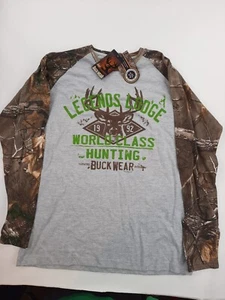 Buckwear Real Tree Hunting Camo Long Sleeve Shirt Size Large Free Shipping - Picture 1 of 8
