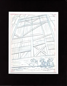 Walt Disney Rescuers Down Under Book Page Illustration Drawing Pete Alvarado 29 - Picture 1 of 2