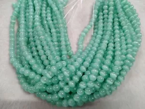 Amazonite Monalisa Round 8mm Beads, Cat's Eye Round 14"inch 3 Strand AG - Picture 1 of 9