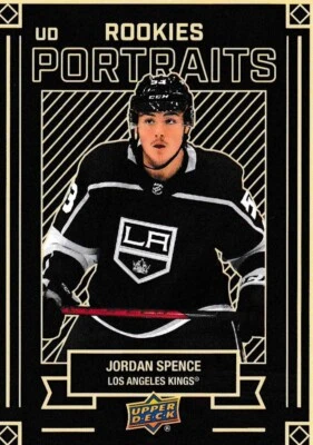 JORDAN SPENCE ~ 2022-23 Upper Deck UD ROOKIE PORTRAITS #P-48 ~ Los Angeles Kings - Image 1 of 2