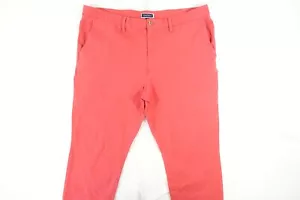 CLUB ROOM Pâle Rétro Rouge 32X30 4 Voie Extensible Pantalon Chino Hommes Neuf - Foto 1 di 8
