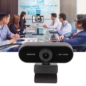1080P Computer Camera 360° Rotation 30fps Frame Rate USB Webcam with Microphone - Afbeelding 1 van 12