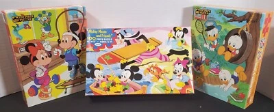 Lote de rompecabezas vintage de Disney Mickey & Friends, Minnie, Donald, Huey Dewey y Louie Foto 1 de 4