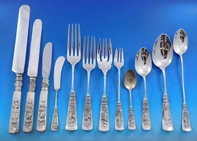 Juego de cubiertos Fontainebleau de Gorham de plata esterlina servicio 226 piezas cena Foto 1 de 4