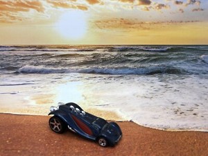 Hot Wheels 2003 Grandy Lusion Blue Loose 1/64 Die-Cast Mattel AD43