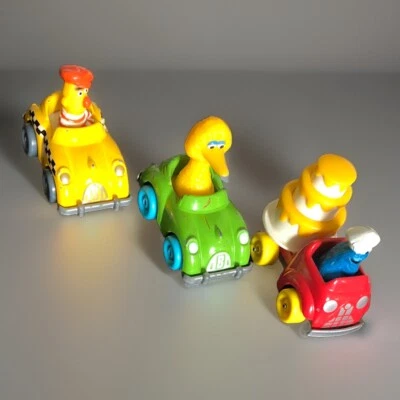 LOTE diecast vintage de Sesame Street Big Bird Cookie Monster Bert x3 Playskool años 80 Foto 1 de 4