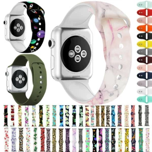 Silikon Sport Uhrenarmbänder Gürtel für Apple Watch Series 7 6 5 4 3 38/40/42/44 mm - Bild 1 von 122