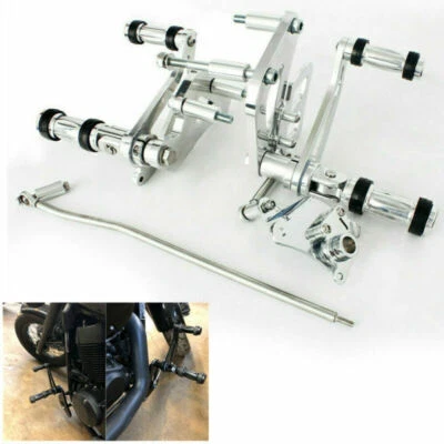 Footpegs 4" Polished Billet Forward Controls for Honda VT750C4 Shadow 2004-2015 Foto 1 de 4