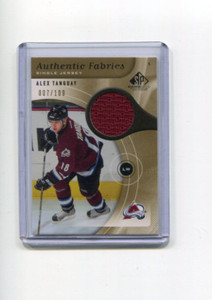 2005-06 SP Game Used Authentic Fabrics Gold Alex Tanguay Jersey 7/100