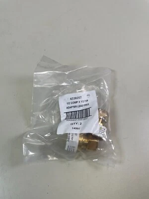 Brass Adapter 1/2" Comp X 1/2" FIP 4338257 (Bag of 2 Fittings) - Image 1 of 4