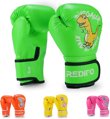 Guantes de Boxeo para Niños y Niñas, Guantes de Entrenamiento de Boxeo Juvenil para Niños 3-1 Foto 1 de 4
