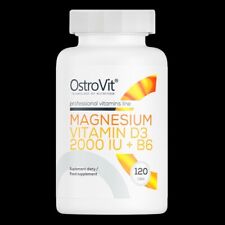 OSTROVIT MAGNESIUM + VITAMIN D3 2000 IU + B6 fatigue reduction recovery 120 tabs