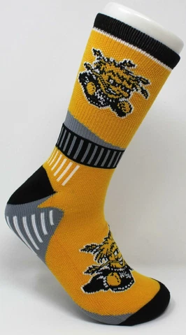 Wichita State Shockers NCAA Sport Big Primary Deuce Crew Socks *Large Cover