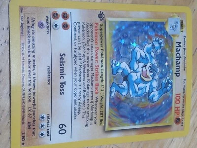 1st Edition Holographic Machamp 1999 Base Set - Image 1 of 4