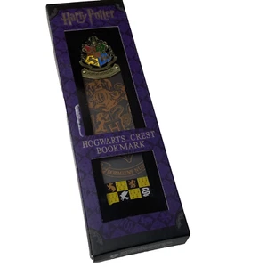 Nuovo segnalibro autentico Hogwarts Harry Potter stemma in metallo - Foto 1 di 6