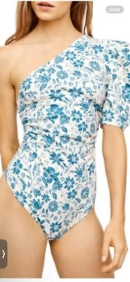 Body Free People Mujer Azul Something Bout You Un Hombro Tanga Talla L Nuevo con Etiquetas Foto 1 de 4