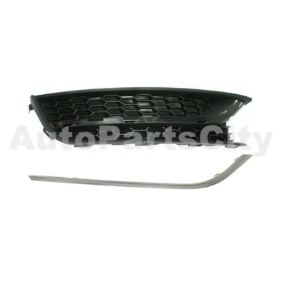 FITS FOR PASSAT 2012 - 2015 FOG LAMP COVER W/CHROME MOULDING RIGHT PASSENGER - Image 1 of 3