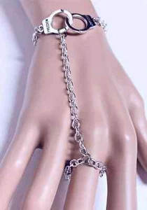 Bracciale BACIAMANO donna Manette Amore in Acciaio catena catenina argento - Foto 1 di 3
