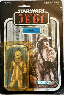 Figura Logray Star Wars Vintage l983 con blister y 65 espalda cartón Kenner Foto 1 de 4