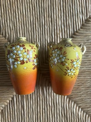 paire de vases japonais Japon époque Meiji 1868-1912 hauteur: 9cm - Photo 1/4