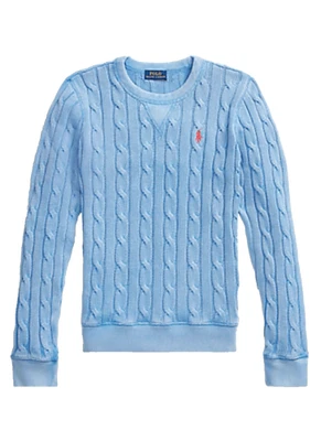 POLO RALPH LAUREN Ralph Lauren Pullover Strickpulli Slim Fit Zopfmuster Langarm Baumwolle Neu M