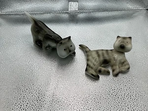 (2) VTG ARABIA Finland Porcelain CAT Figurines  by Michael Schilkin - Picture 1 of 6