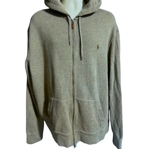Polo Ralph Lauren Men’s Double Knit Heathered Hoodie XXL Taupe Embroidered Pony - Picture 1 of 4