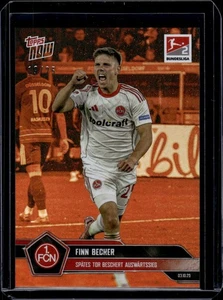 2025-26 Topps Now Bundesliga Orange /25 #36 Finn Becker Spätes Tor beschert Sieg - Picture 1 of 2