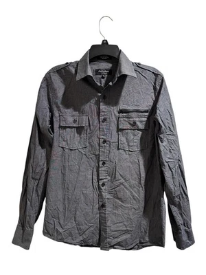 Eighty Eight Platinum Button Up Long Sleeve Collared Shirt Black Men’s SZ S EUC - Image 1 of 4